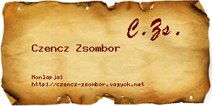 Czencz Zsombor névjegykártya
