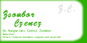 zsombor czencz business card